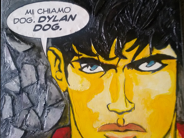  Quadri Pop Art di Carla Bertoli - DYLAN DOG Dedicated to Tiziano Sclavi - Mixed Technique 40x40 - 2018